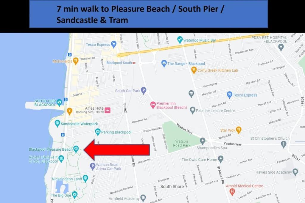Hidden Gem W/ Parking Short Walk To Pleasure Beach Blackpool Luaran gambar